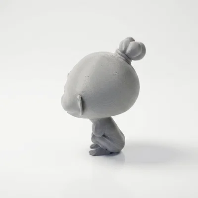 Mô hình 3D Cô bé giận dữ - Angry Face Little Girl Figurine