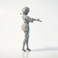 Mô hình tượng nữ dang tay 3D Printable - Thumbnail 3