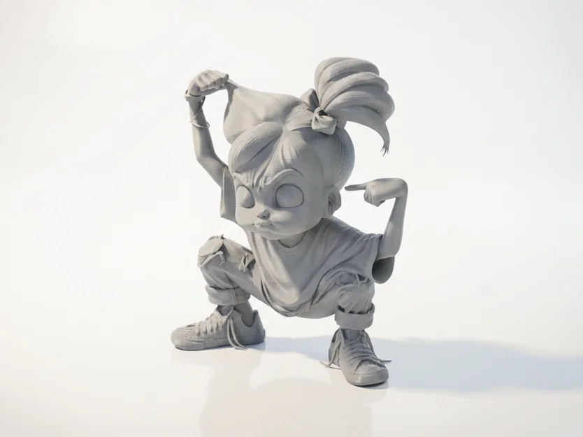 Mô hình 3D nhân vật cô bé cá tính - Angry Little Girl Figurine - Image 1