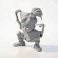 Mô hình 3D nhân vật cô bé cá tính - Angry Little Girl Figurine - Thumbnail 1