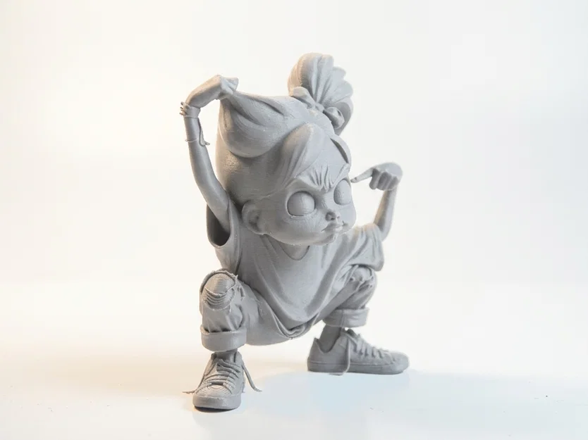 Mô hình 3D nhân vật cô bé cá tính - Angry Little Girl Figurine - Image 2