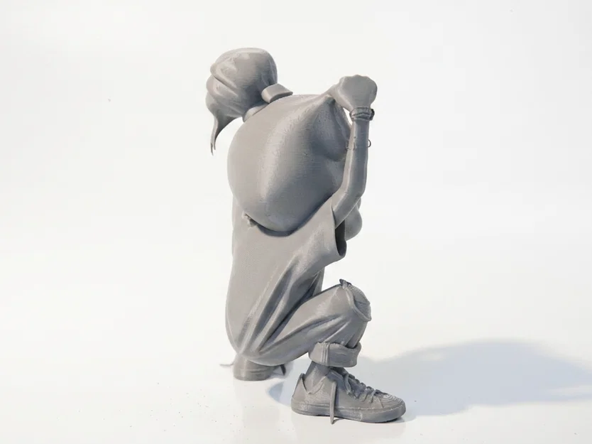 Mô hình 3D nhân vật cô bé cá tính - Angry Little Girl Figurine - Image 3