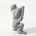 Mô hình 3D nhân vật cô bé cá tính - Angry Little Girl Figurine - Thumbnail 3