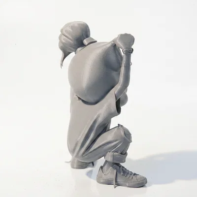 Mô hình 3D nhân vật cô bé cá tính - Angry Little Girl Figurine