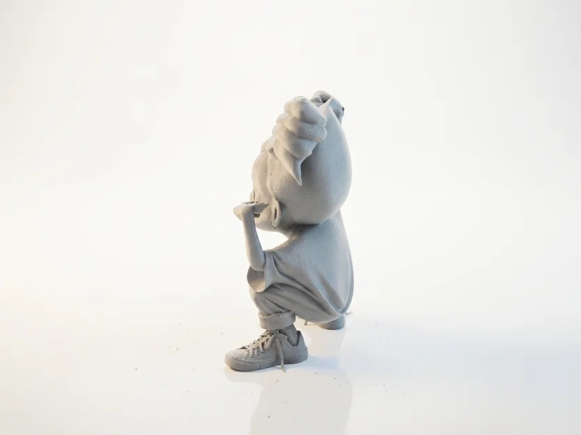 Mô hình 3D nhân vật cô bé cá tính - Angry Little Girl Figurine - Image 4