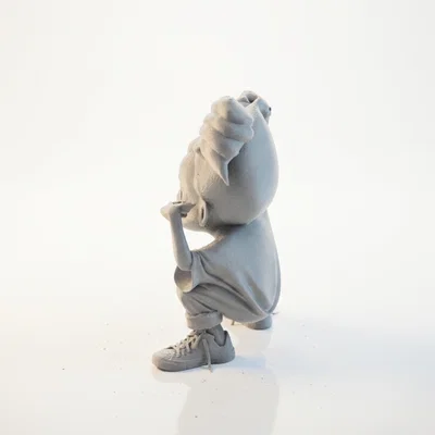Mô hình 3D nhân vật cô bé cá tính - Angry Little Girl Figurine