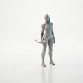 Mô hình 3D Nữ Cung Thủ Chiến Binh Giả Tưởng - Thumbnail 4