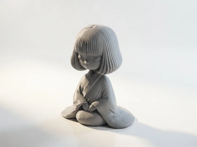 Mô hình 3D in được: Tượng cô gái Á Đông ngồi thiền - Image 1