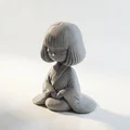 Mô hình 3D in được: Tượng cô gái Á Đông ngồi thiền - Thumbnail 1