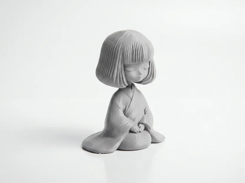 Mô hình 3D in được: Tượng cô gái Á Đông ngồi thiền - Image 2