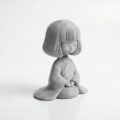 Mô hình 3D in được: Tượng cô gái Á Đông ngồi thiền
