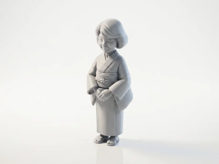 Mô hình 3D người phụ nữ châu Á lớn tuổi - Image 1