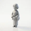 Mô hình 3D người phụ nữ châu Á lớn tuổi - Thumbnail 1