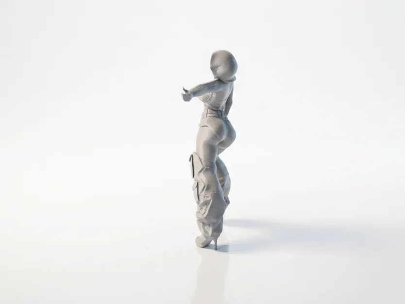 Mô hình 3D Tượng Nữ Nhân Vật Trùm Mũ (Hooded Figure Statue) - Image 4