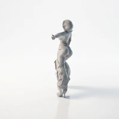 Mô hình 3D Tượng Nữ Nhân Vật Trùm Mũ (Hooded Figure Statue)