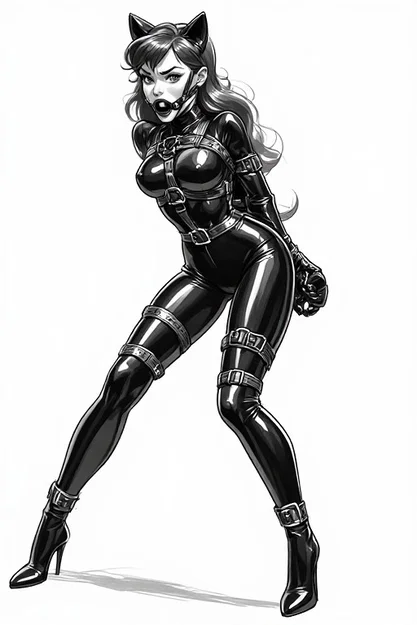Mẫu khuôn tô nghệ thuật hình cô gái Bondage độc đáo - Image 1