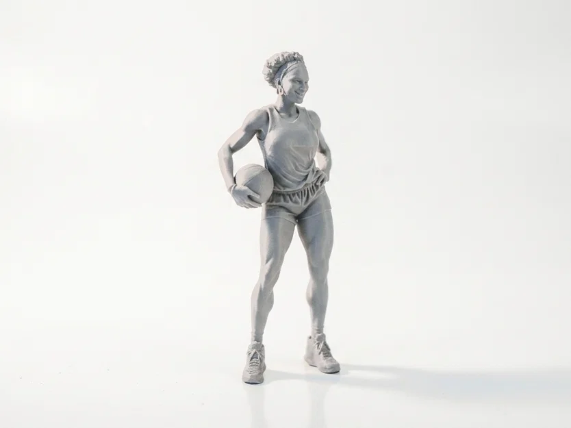 Mô hình 3D Nữ vận động viên bóng rổ - BBall Lady để bàn - Image 2