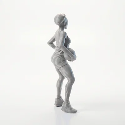 Mô hình 3D Nữ vận động viên bóng rổ - BBall Lady để bàn