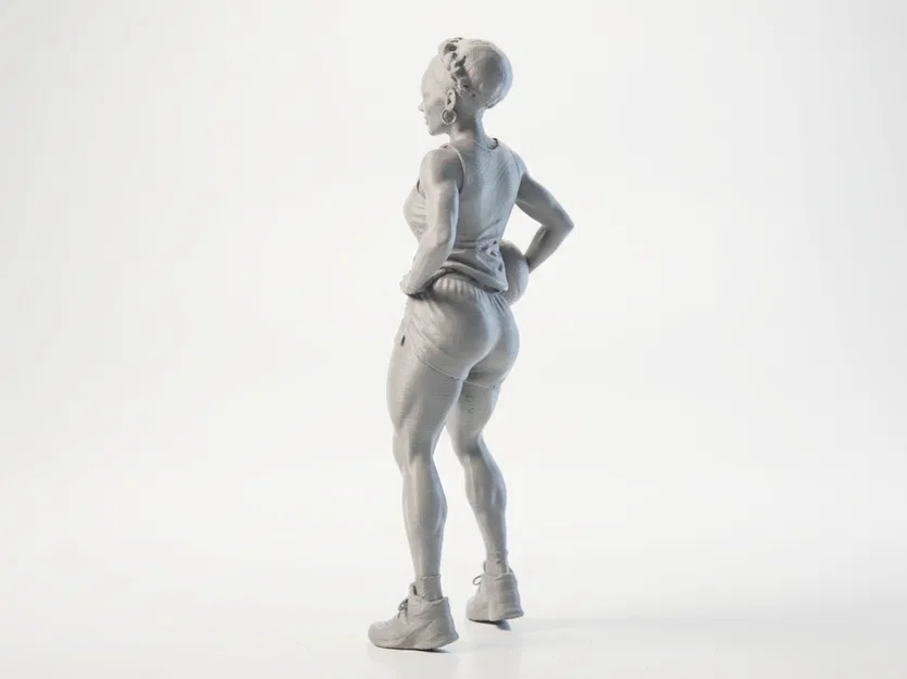 Mô hình 3D Nữ vận động viên bóng rổ - BBall Lady để bàn - Image 4