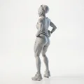 Mô hình 3D Nữ vận động viên bóng rổ - BBall Lady để bàn - Thumbnail 4