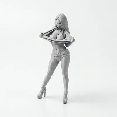 Mô hình 3D tượng nữ giới xé áo ấn tượng