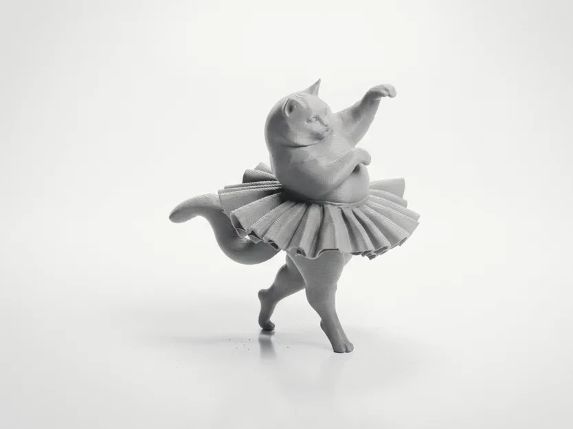 Mô hình Mèo Vũ công Ba lê (Ballerina Cat) - File in 3D nghệ thuật - Image 1