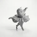 Mô hình Mèo Vũ công Ba lê (Ballerina Cat) - File in 3D nghệ thuật - Thumbnail 1