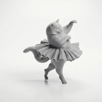Mô hình Mèo Vũ công Ba lê (Ballerina Cat) - File in 3D nghệ thuật