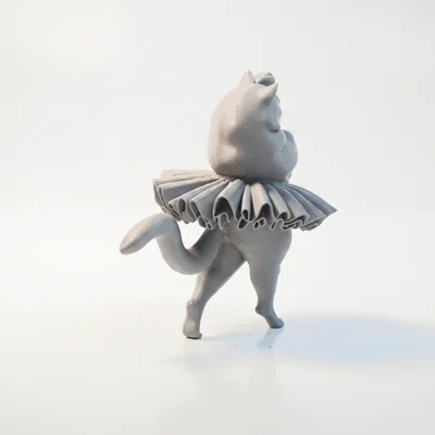 Mô hình Mèo Vũ công Ba lê (Ballerina Cat) - File in 3D nghệ thuật