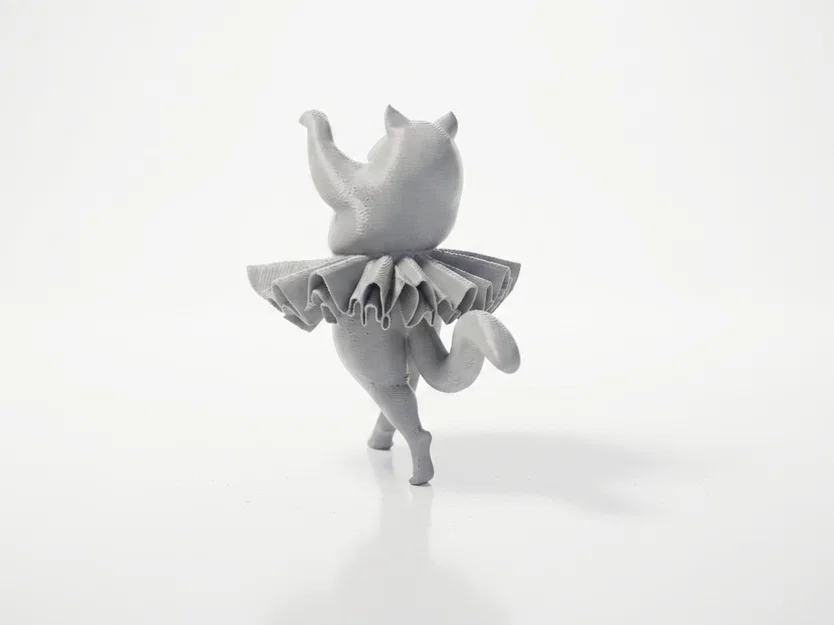 Mô hình Mèo Vũ công Ba lê (Ballerina Cat) - File in 3D nghệ thuật - Image 3