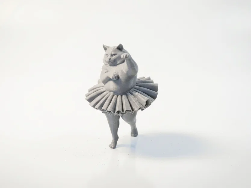 Mô hình Mèo Vũ công Ba lê (Ballerina Cat) - File in 3D nghệ thuật - Image 4