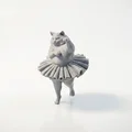 Mô hình Mèo Vũ công Ba lê (Ballerina Cat) - File in 3D nghệ thuật - Thumbnail 4