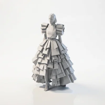 Mô hình tượng thời trang Avant-Garde Bag Lady in 3D