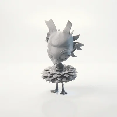 Mô hình 3D Chim Vũ Công Ballet - Tượng Nghệ Thuật Fantasy