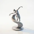 Tượng Nữ Vũ Công Ballet - Mô hình in 3D nghệ thuật - Thumbnail 1