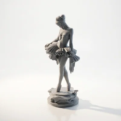 Mô hình tượng vũ công Ballerina 3D đầy duyên dáng