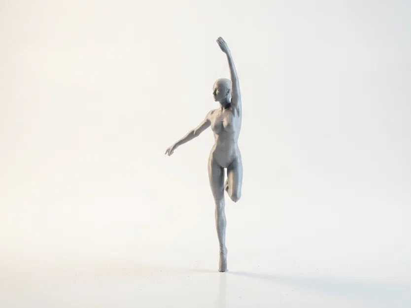 Mô hình tượng nữ vũ công Ballet in 3D đẹp mắt - Image 1