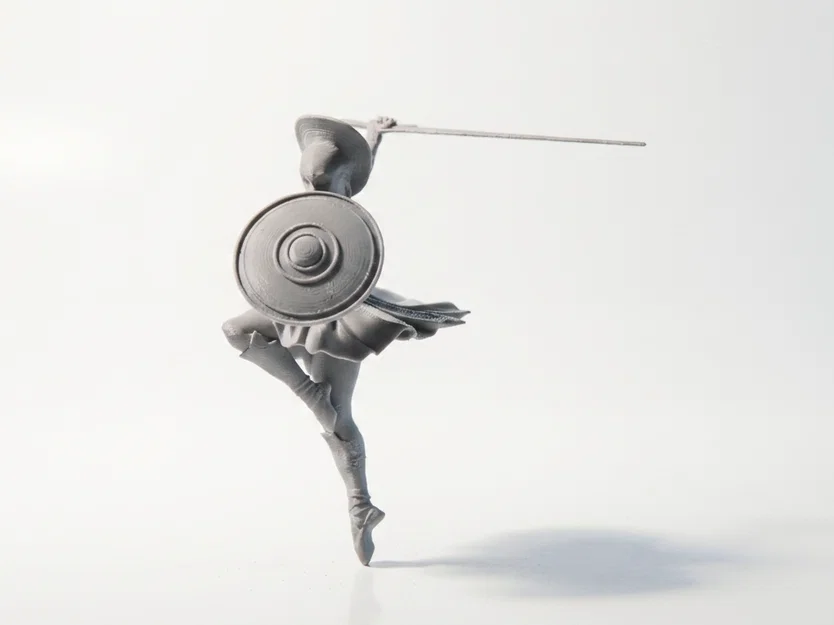 Mô hình 3D Nữ Chiến Binh Ballet - Image 1