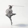 Mô hình 3D Nữ Chiến Binh Ballet - Thumbnail 1