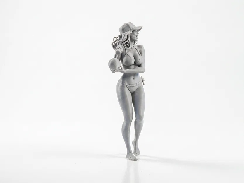 Mô hình Figurine Cô gái cầm gậy bóng chày in 3D - Image 2