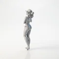 Mô hình Figurine Cô gái cầm gậy bóng chày in 3D - Thumbnail 4