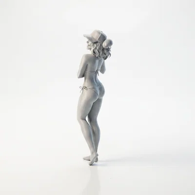 Mô hình Figurine Cô gái cầm gậy bóng chày in 3D