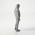 Mô hình 3D nhân vật nữ mặc áo hoodie - Tượng nghệ thuật trang trí - Thumbnail 3