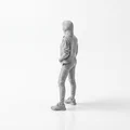 Mô hình 3D nhân vật nữ mặc áo hoodie - Tượng nghệ thuật trang trí - Thumbnail 4