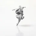 Mô hình 3D Nữ Chiến Binh Vũ Công - Tượng Fantasy In 3D - Thumbnail 3