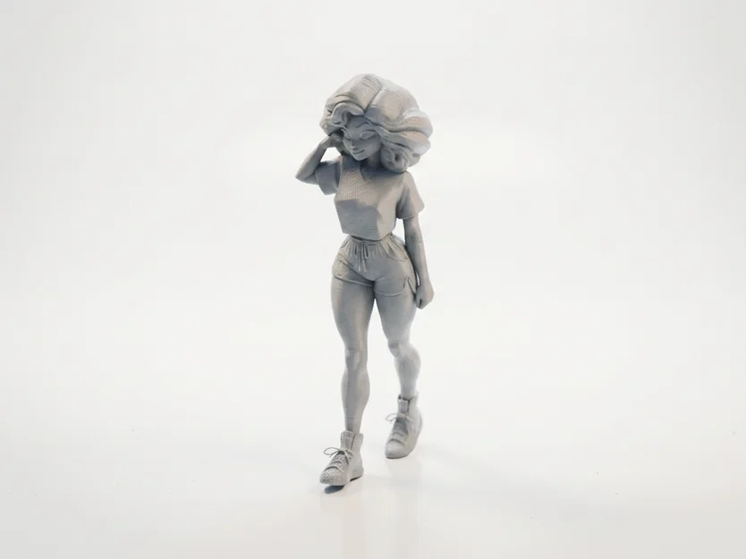 Mô hình cô gái chơi bóng chày 3D - Tượng nữ vận động viên - Image 1