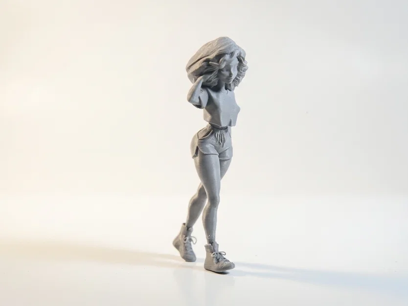 Mô hình cô gái chơi bóng chày 3D - Tượng nữ vận động viên - Image 2