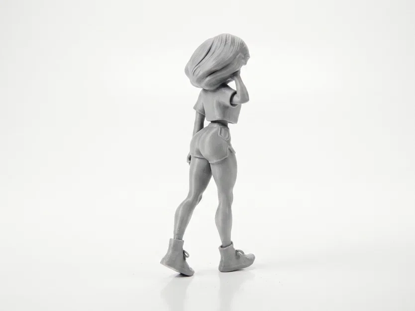 Mô hình cô gái chơi bóng chày 3D - Tượng nữ vận động viên - Image 3
