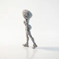 Mô hình cô gái chơi bóng chày 3D - Tượng nữ vận động viên - Thumbnail 4
