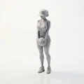 Mô hình 3D Nữ Vận Động Viên Bóng Rổ Đầy Sức Sống - Thumbnail 1